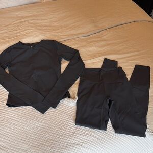 Adanola Long Sleeve Top and Leggings Set